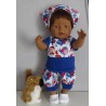 liefbroek setje vissen blauw baby born 43cm