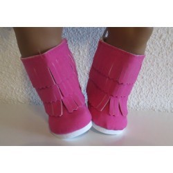 franje laarzen hard roze baby born 43cm