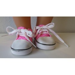 sneakers roze met stippen baby born 43cm