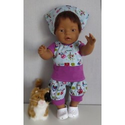 liefbroek setje blauw meisje baby born 43cm