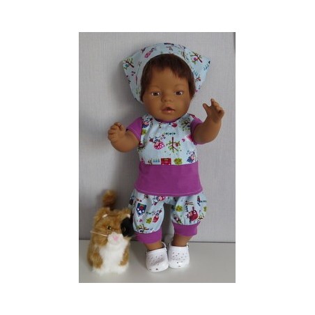 liefbroek setje blauw meisje baby born 43cm
