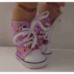 hoge sneakers roze  baby born 43cm