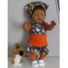 liefbroek setje grijs vogels baby born 43cm