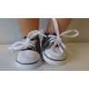 sneakers zwart met stippen baby born 43cm
