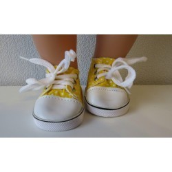sneakers geel met stippen baby born 43cm