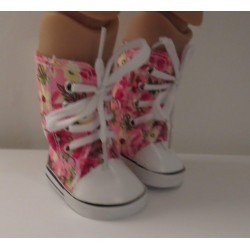 hoge sneakers roze gebloemd baby born 43cm