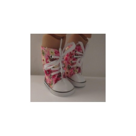 hoge sneakers roze gebloemd baby born 43cm