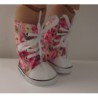 hoge sneakers roze gebloemd baby born 43cm