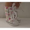 hoge sneakers wit gebloemd baby born 43cm