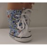 hoge sneakers blauw gebloemd baby born 43cm