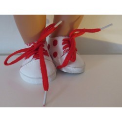 sneakers polka dots rood baby born 43cm