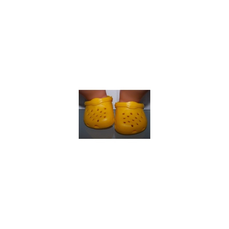 crocs geel baby born 43cm