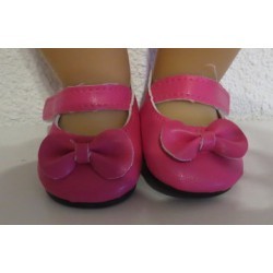 schoentjes hard roze met strikje baby born 43cm