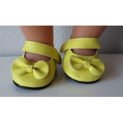 schoentjes geel met strik baby born 43cm
