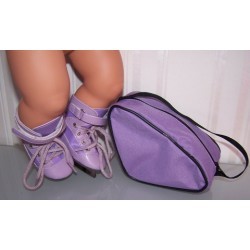 sport schaatsen paars met opbergtas baby born 43cm