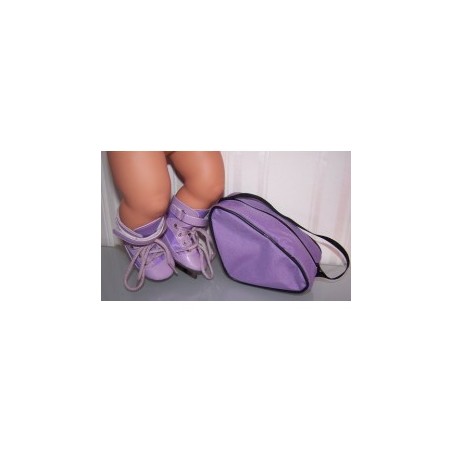 sport schaatsen paars met opbergtas baby born 43cm