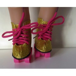 glitter rollerskates goud baby born 43cm