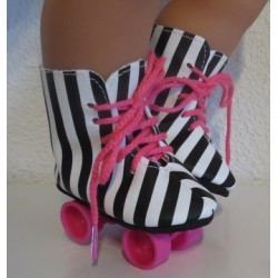rollerskates wit met zwart baby born 43cm