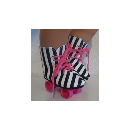 rollerskates wit met zwart baby born 43cm