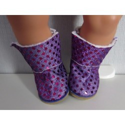 glitter ugs laarzen paars baby born 43cm