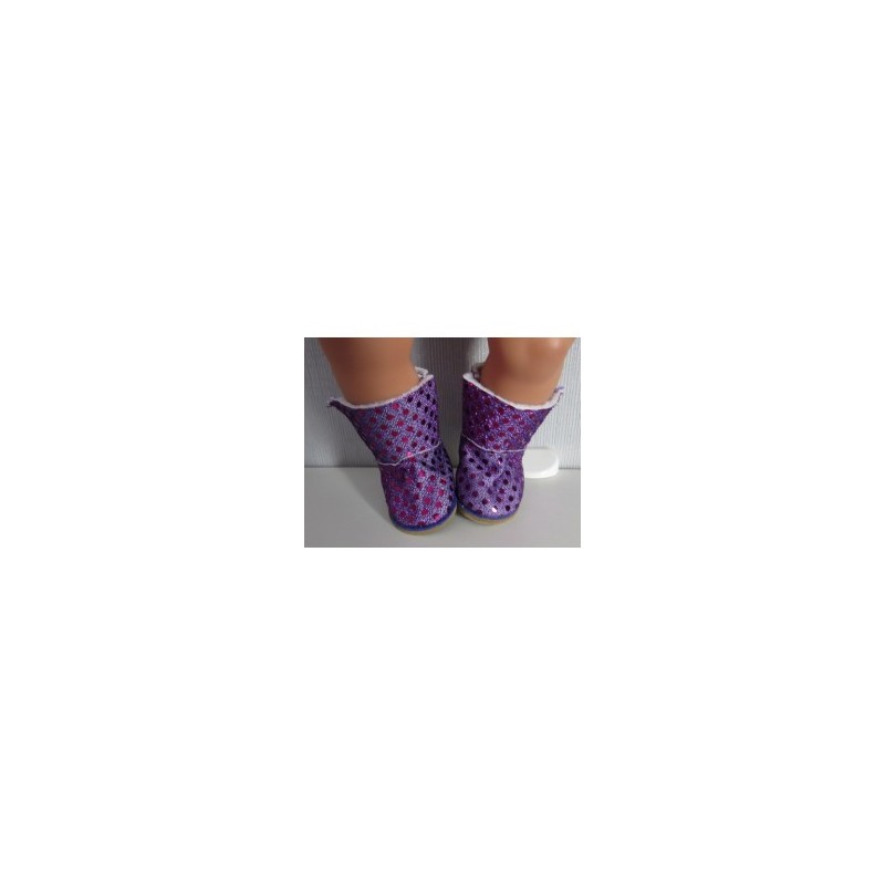 glitter ugs laarzen paars baby born 43cm