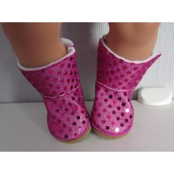 glitter ugs laarzen hard roze baby born 43cm
