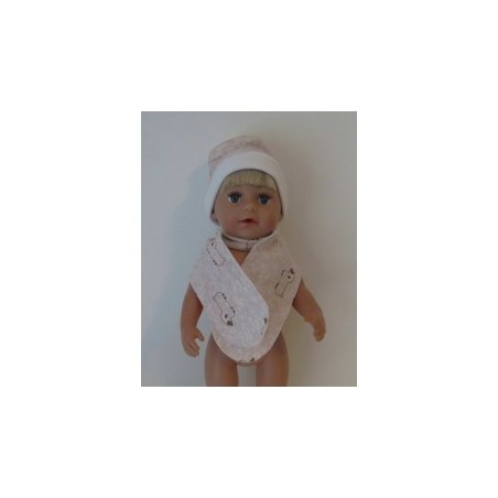 muts met sjaal schapen baby born 43cm