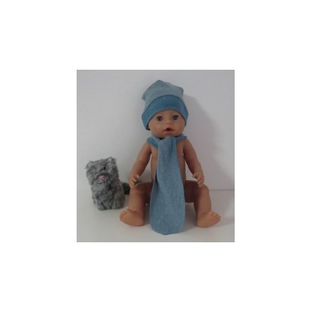muts met sjaal baby born 43cm