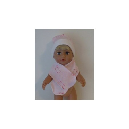 muts met sjaal roze schapen baby born 43cm