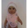 muts met sjaal roze dieren baby born 43cm