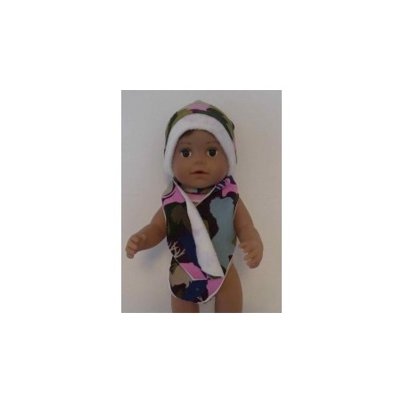 muts met sjaal dieren baby born 43cm