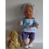 trendybroek setje blauw thee baby born 43cm