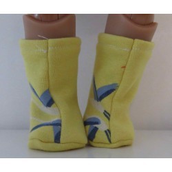 stoffen geel vogels laarzen baby born 43cm