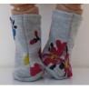 stoffen laarzen grijs bloemen baby born 43cm