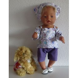 trendybroek setjepaars circels  baby born 43cm