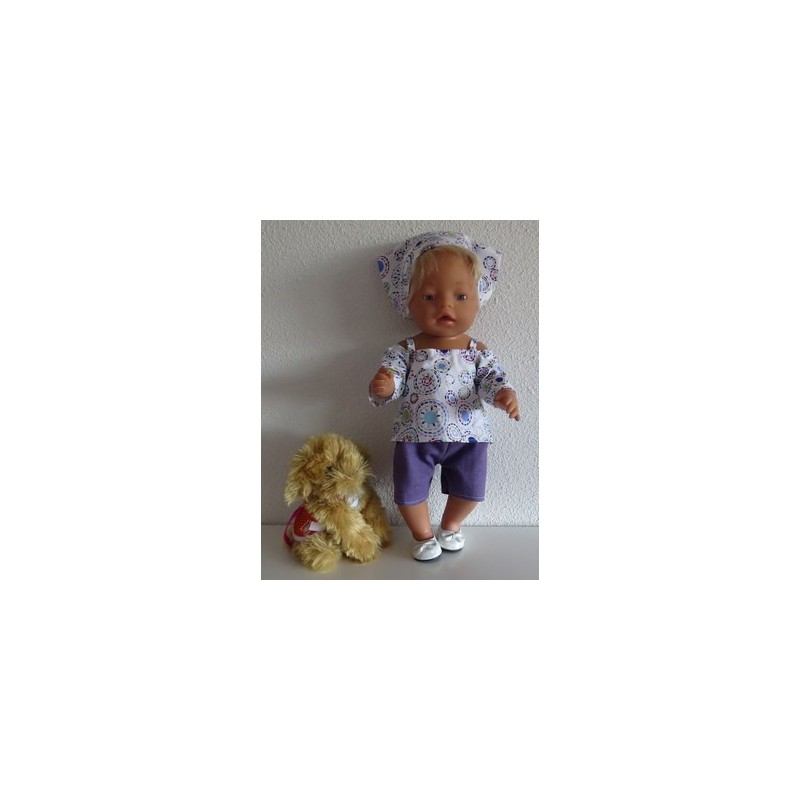 trendybroek setjepaars circels  baby born 43cm
