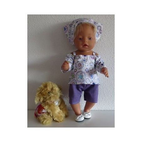 trendybroek setjepaars circels  baby born 43cm