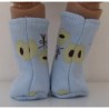 stoffen laarzen blauw gestreept bloemen baby born 43cm