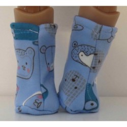 stoffen laarzen blauw beren baby born 43cm