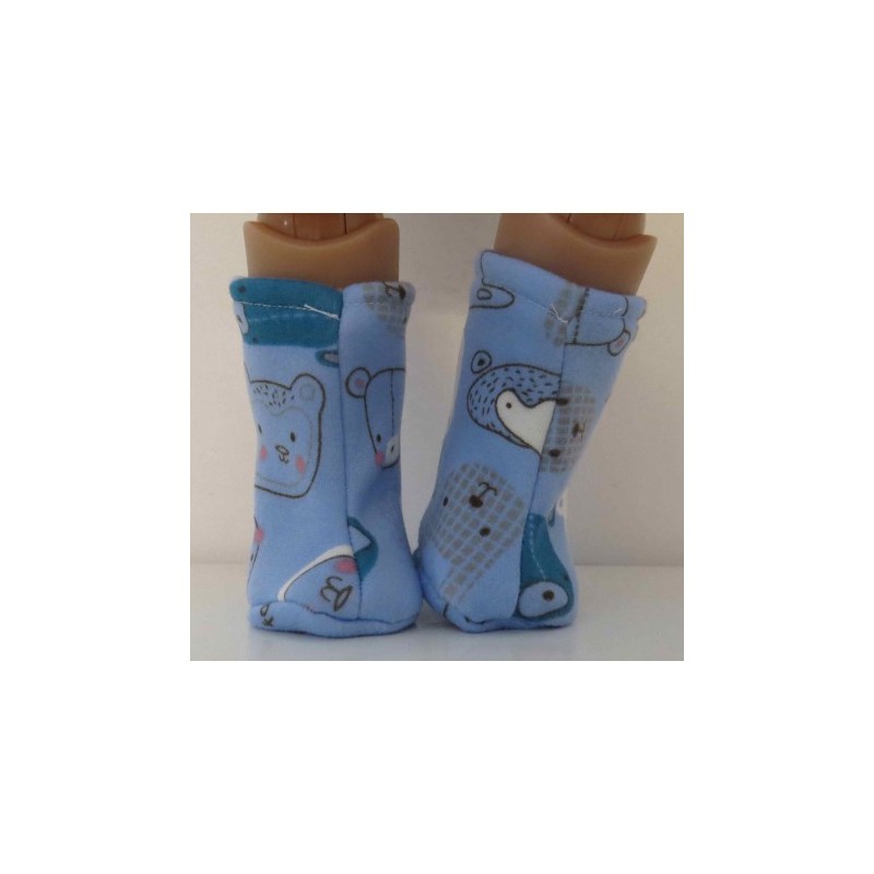 stoffen laarzen blauw beren baby born 43cm