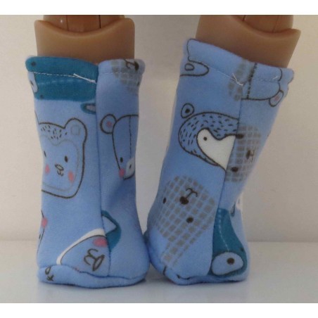 stoffen laarzen blauw beren baby born 43cm