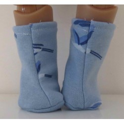 stoffen laarzen blauw vogels baby born 43cm