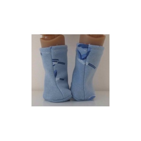 stoffen laarzen blauw vogels baby born 43cm
