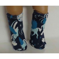 stoffen laarzen donker blauw eenhoorns baby born 43cm