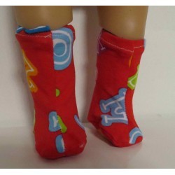 stoffen laarzen rood cijfers baby born 43cm