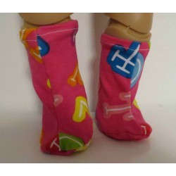 stoffen laarzen roze cijfers baby born 43cm