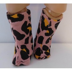 stoffen laarzen panter print baby born 43cm