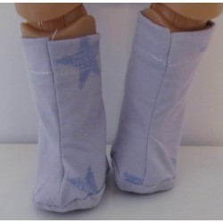 stoffen laarzen lila met sterren baby born 43cm