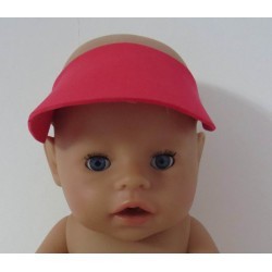 zonneklep rood baby born 43cm