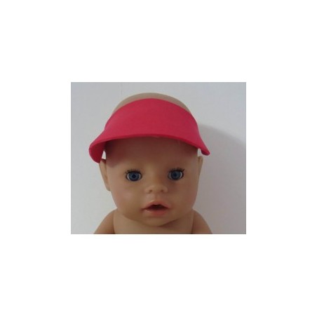 zonneklep rood baby born 43cm